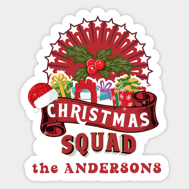 Christmas Family Squad the Andersons Sticker by HomeCoquette